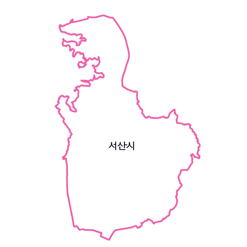 서산시 지도 / 태안서산로드 자체제작