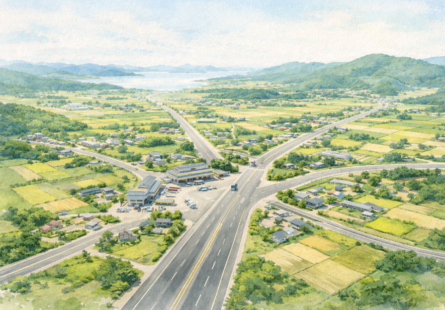 태안·서산 시외버스와 시내버스 운행 구조 이미지