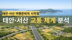 태안·서산 교통 체계와 도로망 구조를 나타낸 이미지