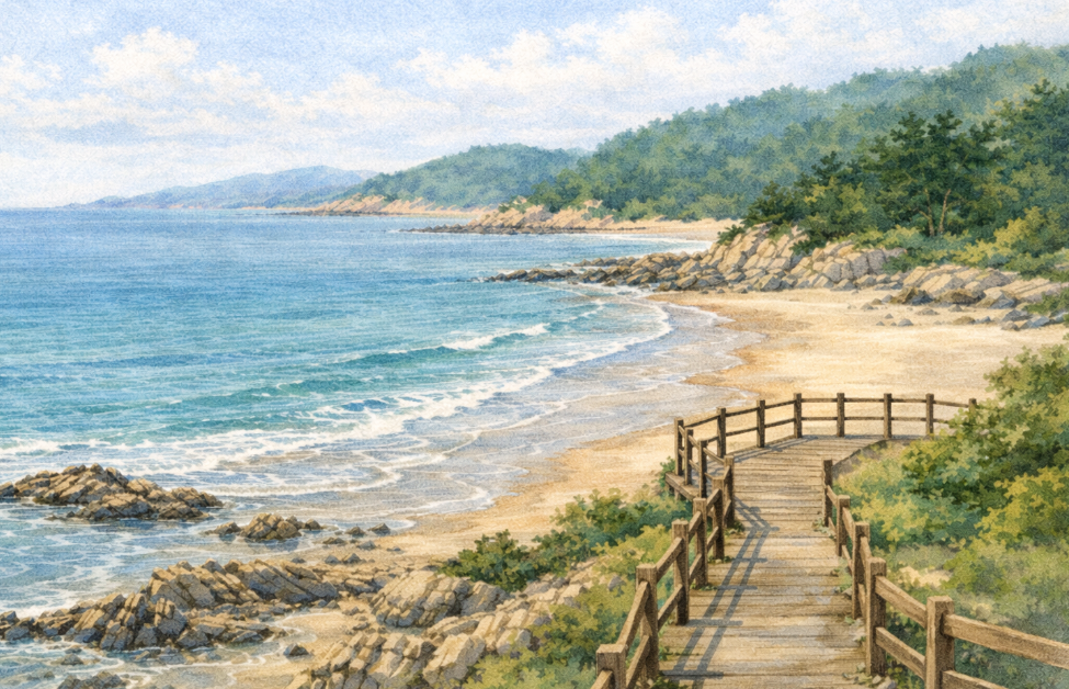 태안 학암포 해안의 공공 관리 체계와 자연 보전 환경 이미지