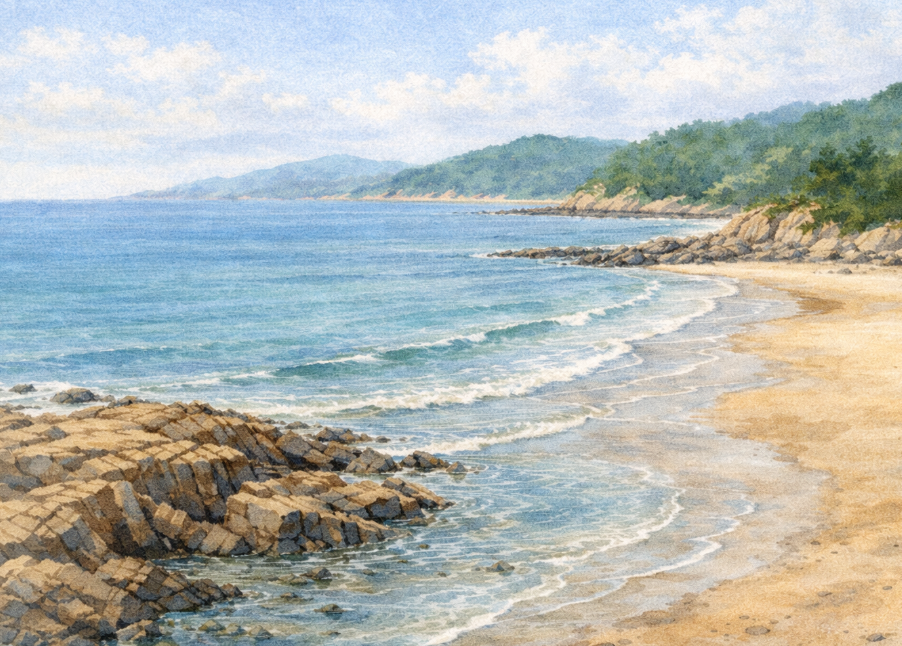 태안 학암포 해안의 조간대 환경과 해안 생태 구조 이미지